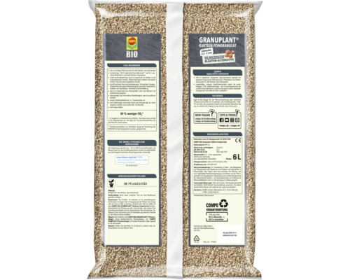 COMPO Bio Granuplant Kakteen-Feingranulat in einer 6 Liter Verpackung