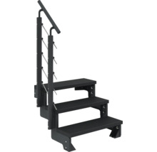 Treppe mit drei Stufen und Geländer