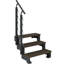 Treppe mit drei Stufen und Geländer