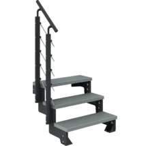 Treppe mit drei Stufen und Geländer