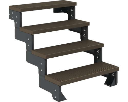 Treppe mit vier Stufen aus Verbundmaterial