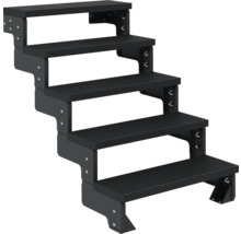 Vierstufige Treppe aus Kunststoff