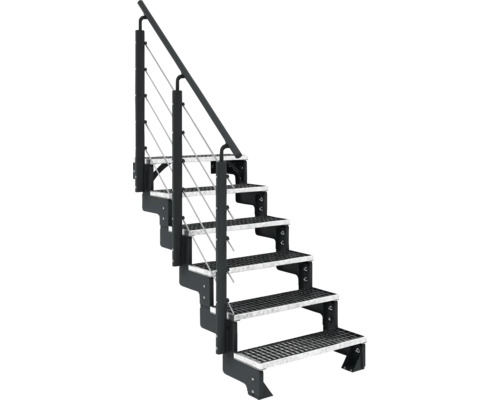 Treppe mit Geländer aus Metall