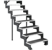 Metalltreppe mit sieben Stufen