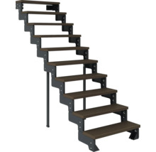 Treppe mit Stahlrahmen und Stufen