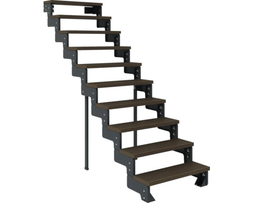 Treppe mit Stahlrahmen und Stufen