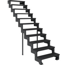 Gerade Treppe aus Metall mit Stufen