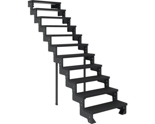 Gerade Treppe aus Metall mit Stufen