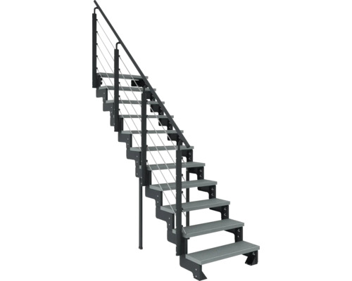 Treppe mit Geländer und Stufen