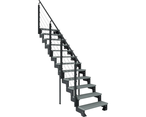Treppe mit Geländer und Stufen