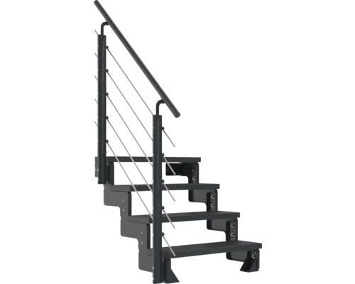 Treppe mit Geländer und Stufen