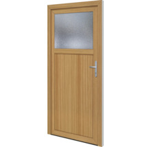 Holztür mit Glaseinsatz und Griff