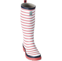Gummistiefel mit Streifenmuster und Anker-Emblem