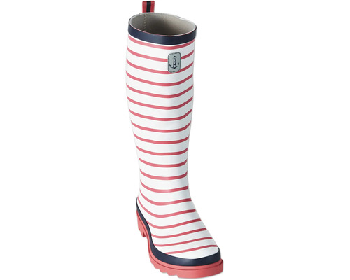 Gummistiefel mit Streifenmuster und Anker-Emblem