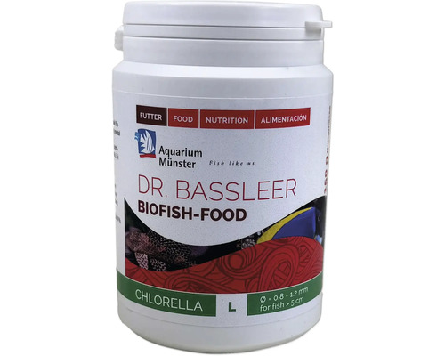 Aquariumfischfutter Aquarium Münster Dr. Bassleer Biofish Food CHLORELLA L 150 g Dr. Bassleer Biofish-Food Chlorella für Fische über 5 cm