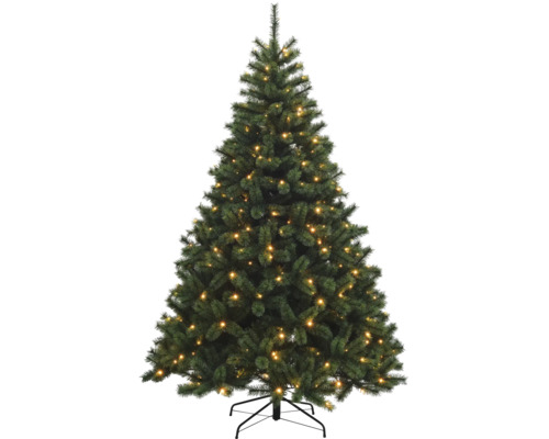 künstlicher LED Weihnachtsbaum Tannenbaum Lafiora Calgary Ø 145 cm H 215 cm Geschmückter künstlicher Weihnachtsbaum auf Ständer