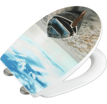 Toilettendeckel mit Bootsmotiv