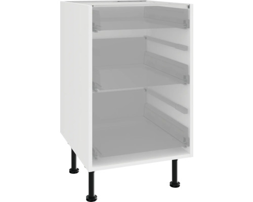 Küchenunterschrank mit schwarzem Sockel