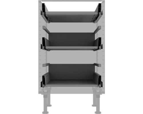 Auszugsystem für Schubladen im Küchenschrank