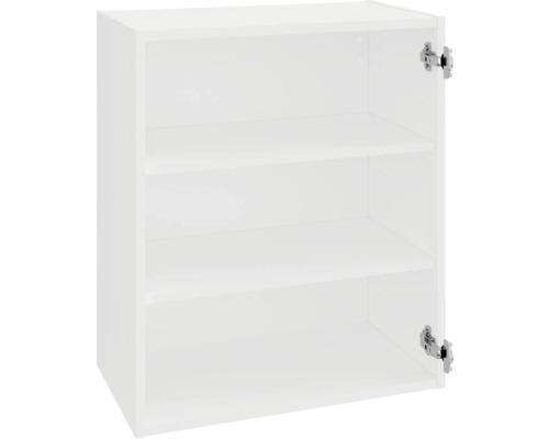 PICCANTE Smart Hängeschrankkorpus BxTxH 60 x 33 x 70,4 cm weiß zerlegt "Nr. 5" Offener weißer Hängeschrank mit drei Regalböden