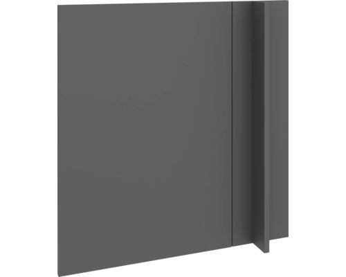 PICCANTE Smart Front Eckunterschrank 100 cm 1 Drehtür anthrazit matt mit Dickkante "AG" Graue Badezimmertür