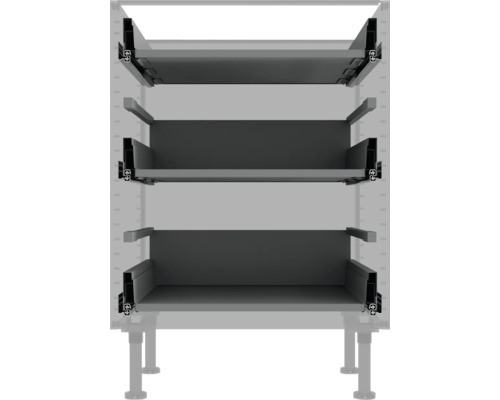 Schrankinnenausstattung mit drei Schubladen