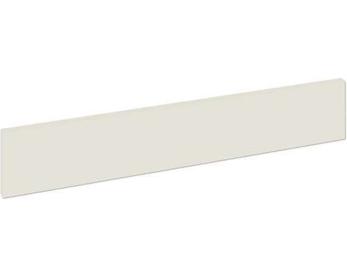 PICCANTE Smart Frontblende für Herdumbauschrank sandbeige seidenmatt mit Dickkante "AE" Sockelleiste