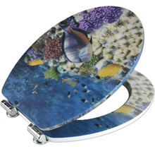 Toilettendeckel mit Fischmotiv