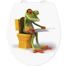 Toilettensitz mit Froschillustration