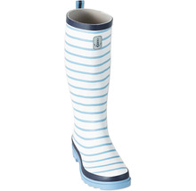 Gummistiefel mit Streifenmuster und Leuchtturm-Motiv