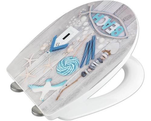Toilettendeckel mit Stranddekor