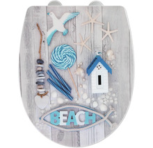 Toilettensitz mit Stranddekoration