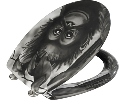 Toilettendeckel mit Affenmotiv