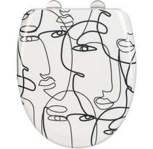 Toilettendeckel mit Gesichtsmuster