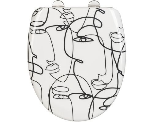 Toilettendeckel mit Gesichtsmuster