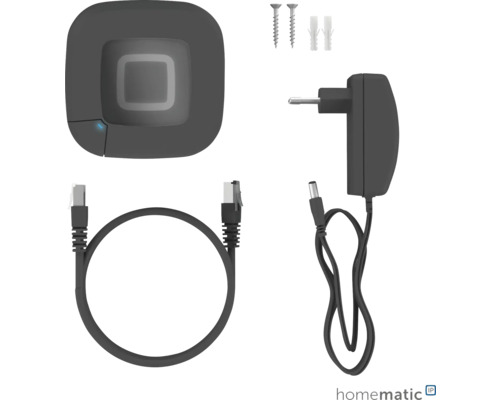 Homematic IP Access Point mit Netzteil, Netzwerkkabel, Schrauben und Dübel