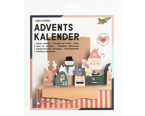 Adventskalender Set Santa & Friends 72 Teile Santa and Friends Adventskalender mit 72 Teilen