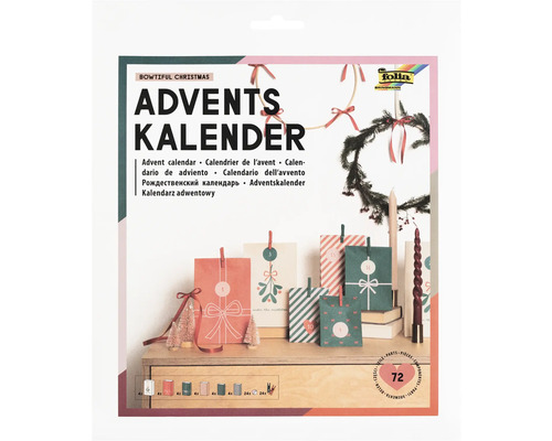 Adventskalender Set Bowtiful Christmas 72 Teile Adventskalender zum Basteln mit 72 Teilen