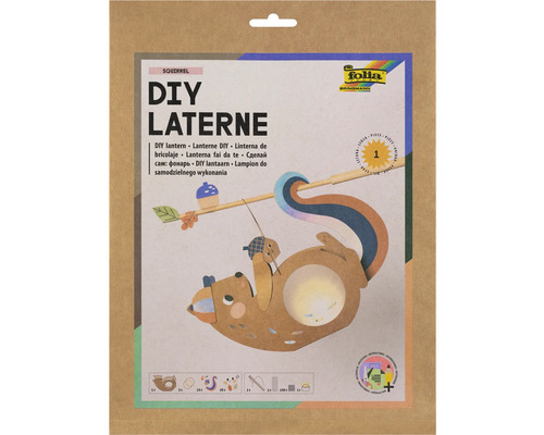 Laternen-Bastelset Squirrel Eichhörnchen DIY Laterne Eichhörnchen Bastelset im Verpackung