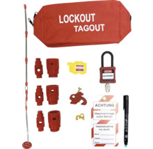 Lockout-Tagout-Set mit Tasche, Kabel, Adaptern, Vorhängeschloss, Anhänger und Stift