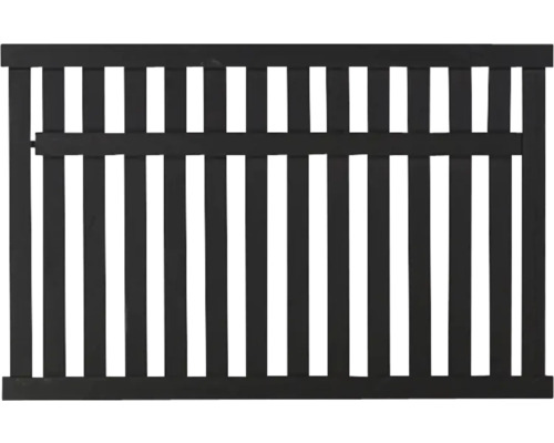 Vorgartenzaun PLUS Country 150 x 96 cm RAL 9005 schwarz Holzzaun mit Latten