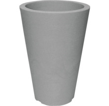 Grauer Pflanztopf in konischer Form