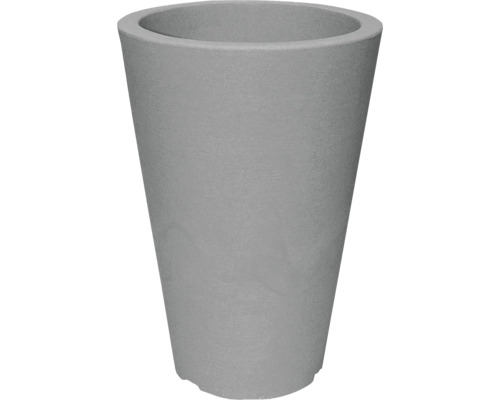Blumensäule Capri Kunststoff 24 x 24 x 35 cm steingrau Grauer Pflanztopf in konischer Form