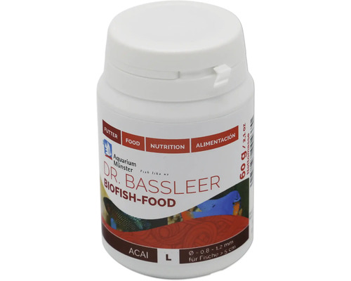 Aquariumfischfutter Aquarium Münster Dr. Bassleer Biofish Food Acai L 60 g ⌀ 0,8 - 1,2 mm Dr. Bassleer Biofish-Food in einer Dose