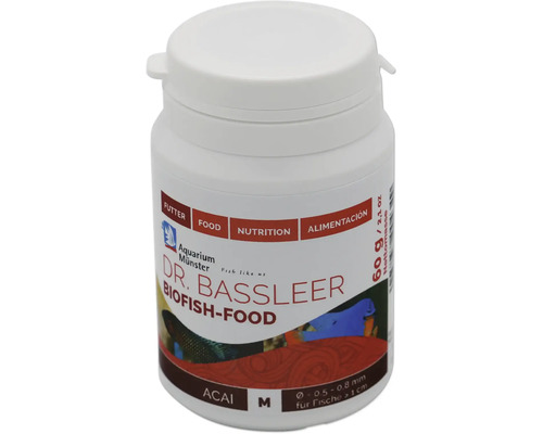 Aquariumfischfutter Aquarium Münster Dr. Bassleer Biofish Food Acai M 60 g ⌀ 0,5 - 0,8 mm Dr. Bassleer Biofish-Food für Aquarienfische