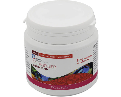 Aquariumfischfutter Aquarium Münster Dr. Bassleer Biofish Food EXCEL FLAKE 70 g Dr. Bassleer Biofish-Food Excel Flake Fischfutter, 70 Gramm