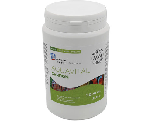 Filtermedium Aquarium Münster aquavital carbon 1000 ml Filterkohle, Aktivkkohle Aquarium Münster Aquavital Carbon, 1000 Milliliter, für Aquarien