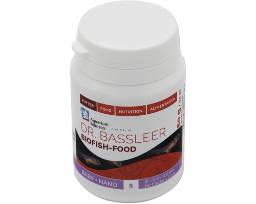 Aquariumfischfutter Aquarium Münster Dr. Bassleer Biofish Food Baby+Nano S 60 g Dr. Bassleer Biofish-Food für Baby- und Nano-Fische