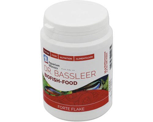 Dr. Bassleer Biofish-Food Forte Flake in einer weißen Dose