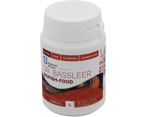 Aquariumfischfutter Aquarium Münster Dr. Bassleer Biofish Food garlic L 60 g Dr. Bassleer Biofish-Food für Aquarienfische, 60 Gramm
